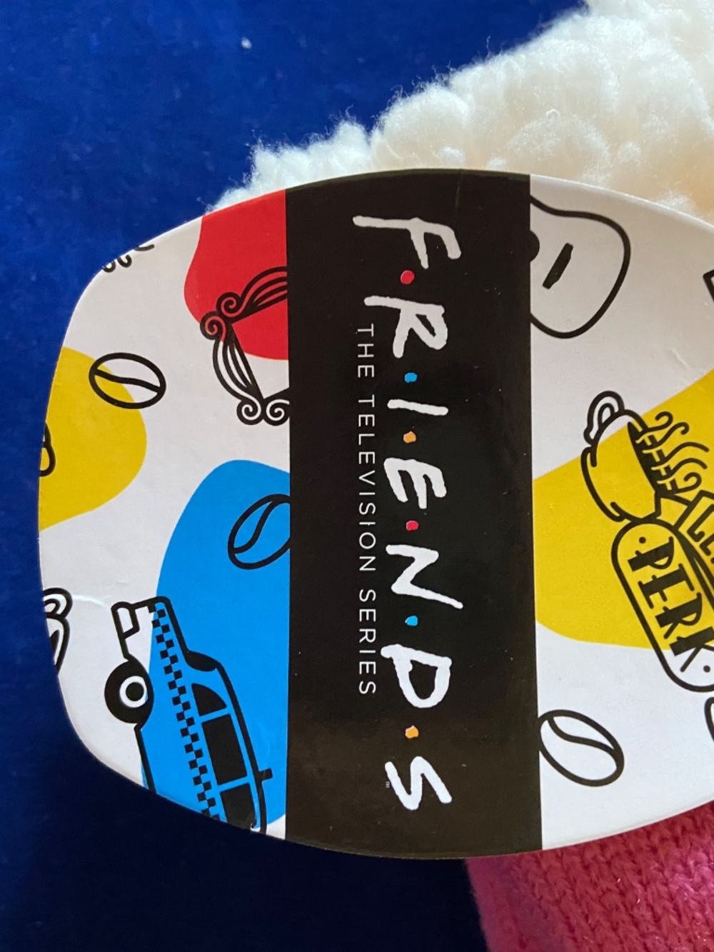 Friends Central Perk Sherpa Tread Bottom Socks New - Picture 2 of 5
